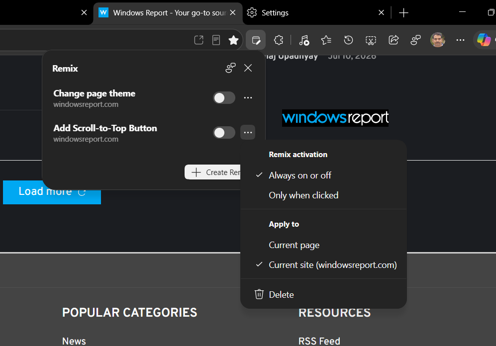 Edge يختبر Web Remix باستخدام Copilot لتخصيص صفحات الويب