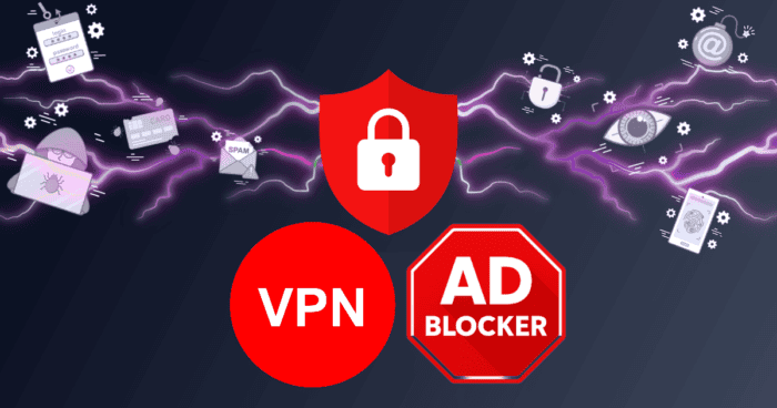 VPN, Antivirus, Ad Blocker, Dark Web Monitoring stack