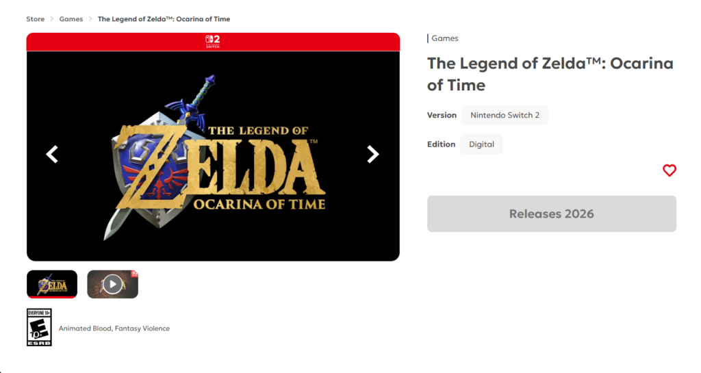 ريميك The Legend of Zelda: Ocarina of Time قد يصدر في 2026 وتوقع عرض دعائي جديد قريباً