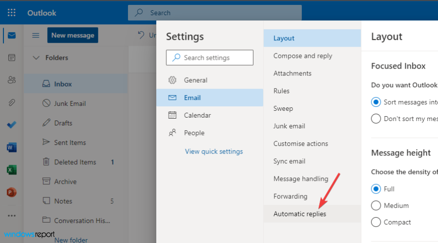 إزالة حالة خارج المكتب من Microsoft Teams