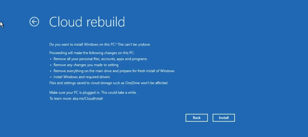 ميزة Cloud Rebuild في Windows 11 قد تكون خياراً لاسترداد الحواسيب المعطلة