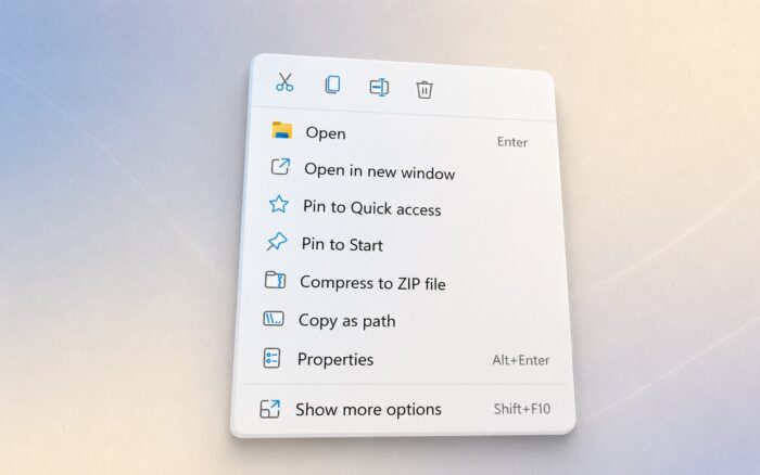 windows 11 context menu redesign