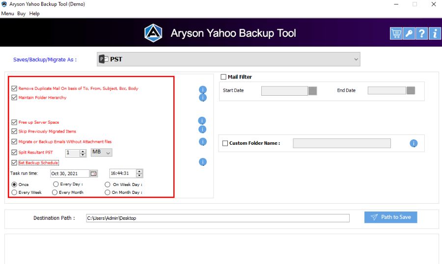 أفضل خمس أدوات لنسخ احتياطي لبريد Yahoo Mail