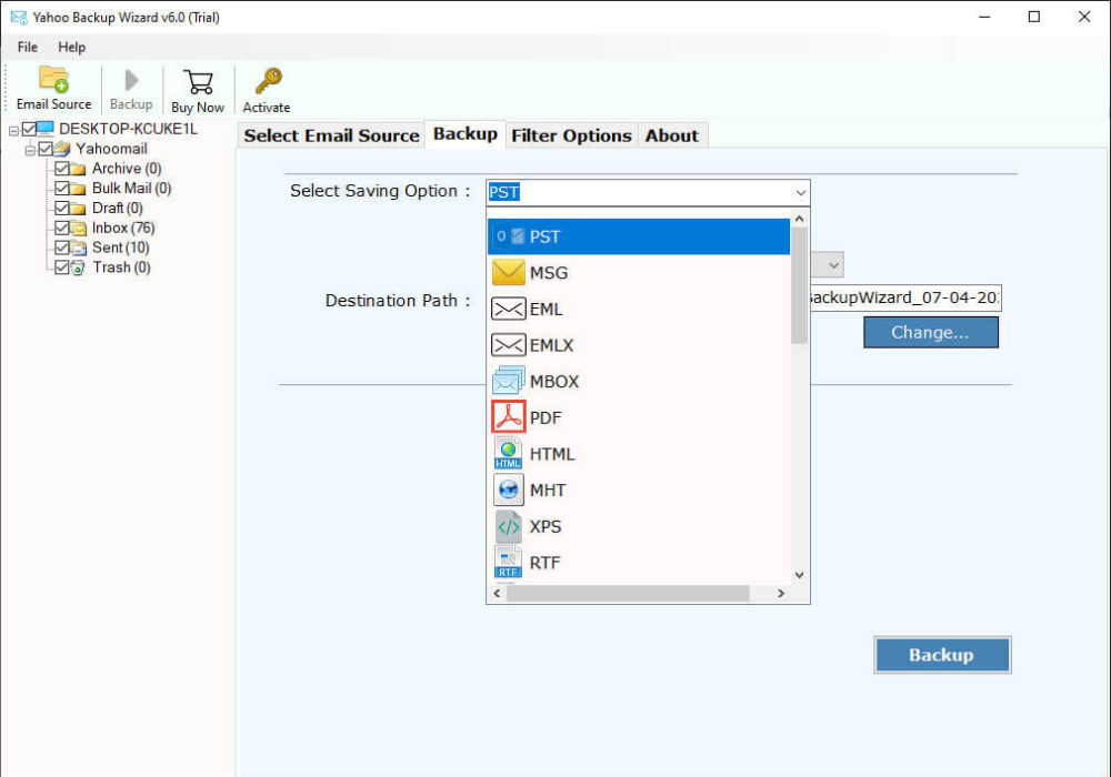 أفضل خمس أدوات لنسخ احتياطي لبريد Yahoo Mail